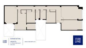 Diseño de propuesta de reforma vivienda Monapart en Alicante centro