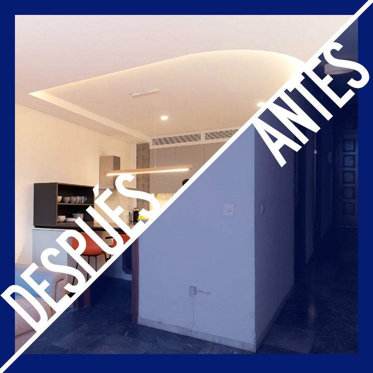 Antes y Despues reforma integral apartamento by studiolyke